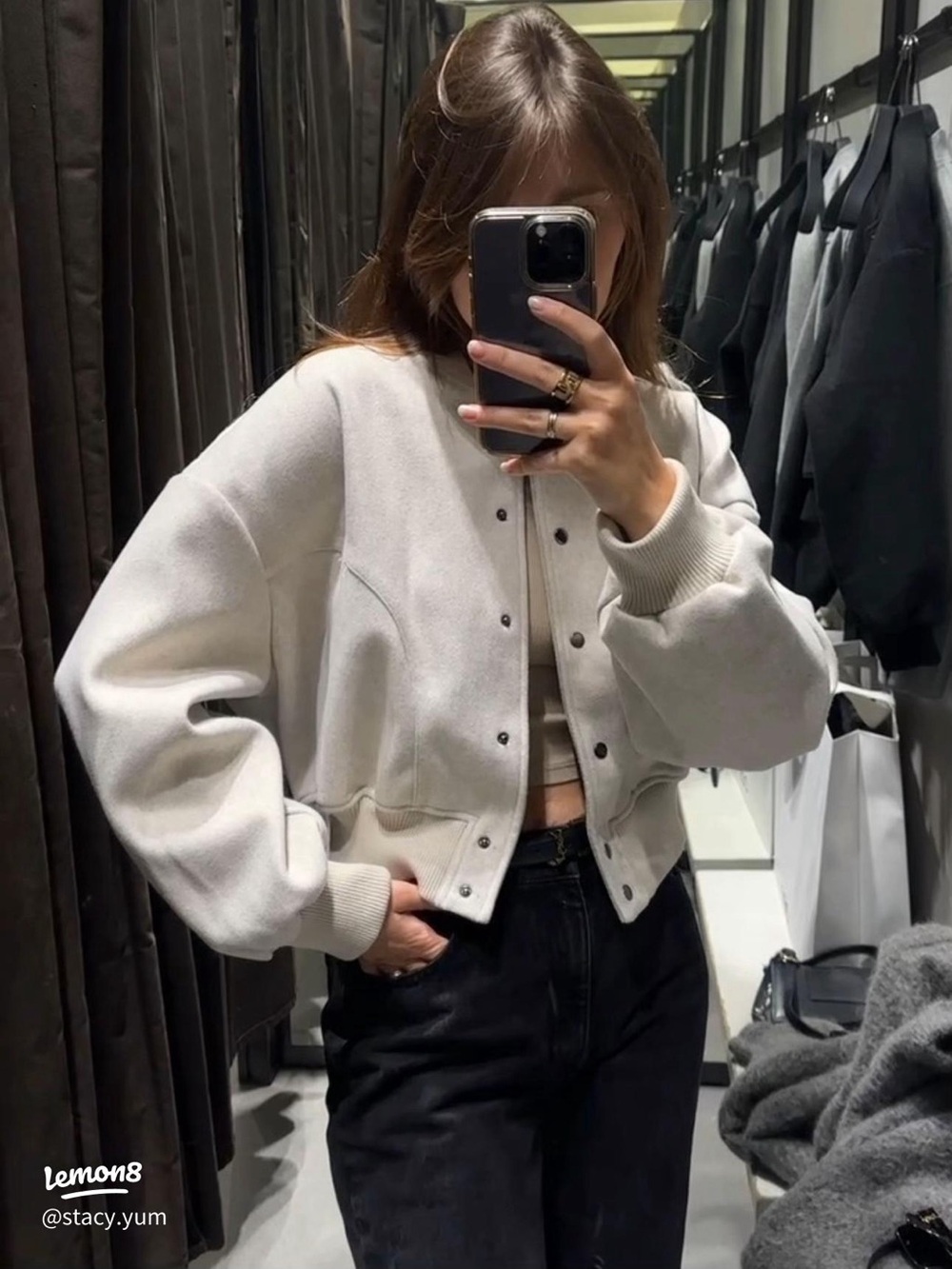 ZARA Crop Soft Bomber Jacket